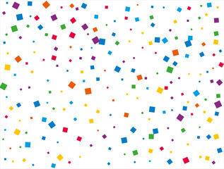 Rainbow Squares Confetti. Vector illustration.