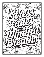Stress Relief Motivational Coloring Pages 