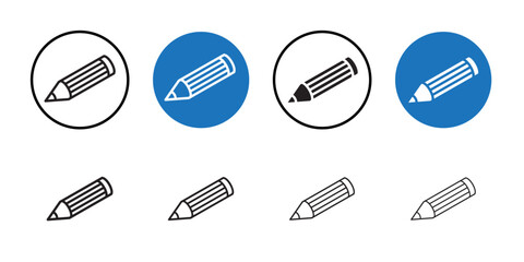 Pencil icon Thin line art collection