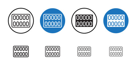 Obraz premium Pill Blister Pack icon Thin line art collection