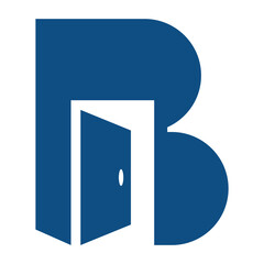 B Door Logo Design, Vector Initial Letter Logo, Initial B Logo
