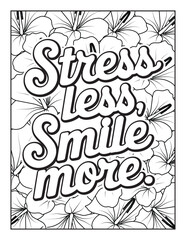 Stress Relief Motivational Coloring Pages 
