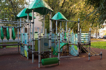 Playgrounds for children in the courtyard of the house.