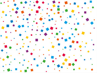 Rainbow Squares Confetti. Vector illustration.