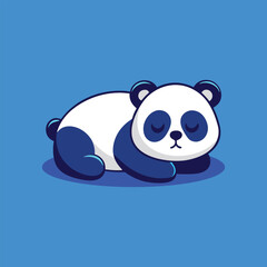 Cute Panda Sleeping Cartoon Vector Icon Illustration