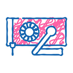 fan heater industrial equipment doodle icon sketch vector. fan heater industrial equipment sign. isolated symbol illustration