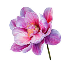 Watercolour of a single flower bloom with a transparent background.