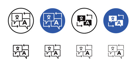 Translation icon Thin line art collection
