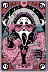 Obraz premium A vibrant and colorful depiction of the 'Ghost' tarot card