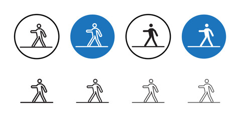 Walk icon Thin line art collection
