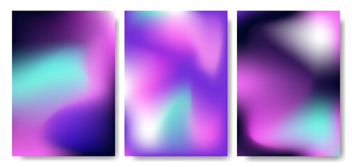 Fototapeta premium Gradient background set.