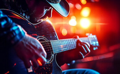 Country Music Guitarist on Stage 