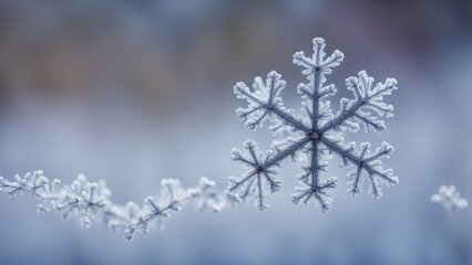 Obraz premium frost on branches