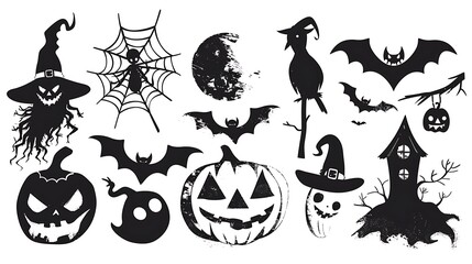 Obraz premium halloween icon, illustraton set