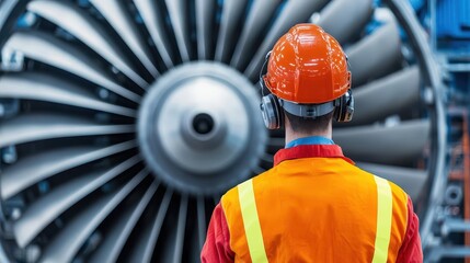 Engineer overseeing maintenance crew performing turbine blade inspection and cleaning to maximize power output