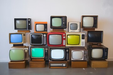 Vintage television sets collection