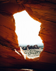 cave opening in the desert