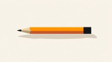 A simple illustration of a pencil with a black eraser.