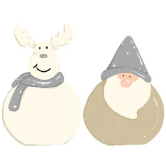 santa claus with reindeer