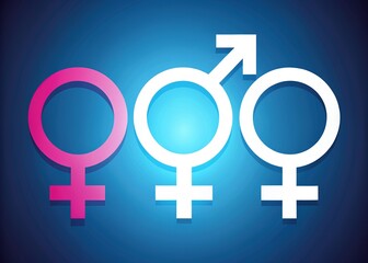 Gender icon vector design. Male, female sign of gender equality icon vector. Vector illustration eps10