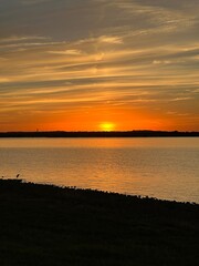 Sunset at Hillsdale Lake in Miami County Kansas
