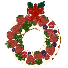 christmas wreath isolated
