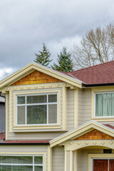 The top of the house with nice window in Vancouver, Canada.