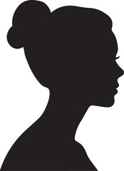 woman head vector silhouette