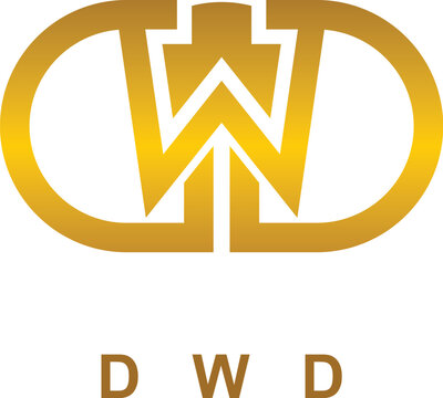 Luxury DWD letters monogram initial letters.