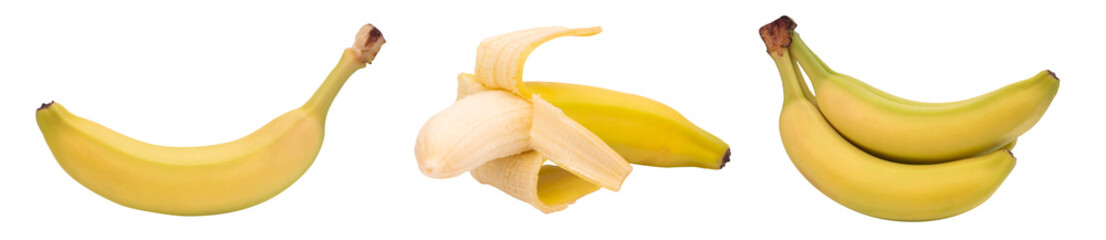 banan na przezroczystym tle, png, banan ze skórką - zestaw 3 bananów © Klaudia Baran