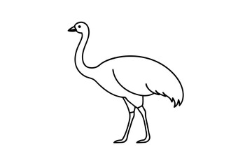 Fototapeta premium cassowary vector icon with Transparent Background Clipart
