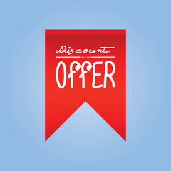 discounts offer text vector sticker label price icon illustration