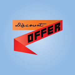 discounts offer text vector sticker label price icon illustration