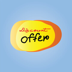 discounts offer text vector sticker label price icon illustration