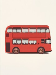 Iconic red double-decker bus