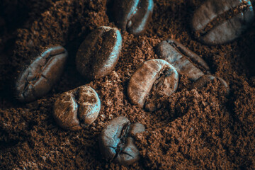 coffee beans close up background