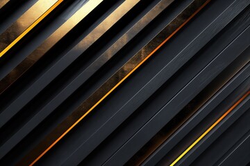 Black and gold striped background with a yellow line. The stripes are thin and the background is...