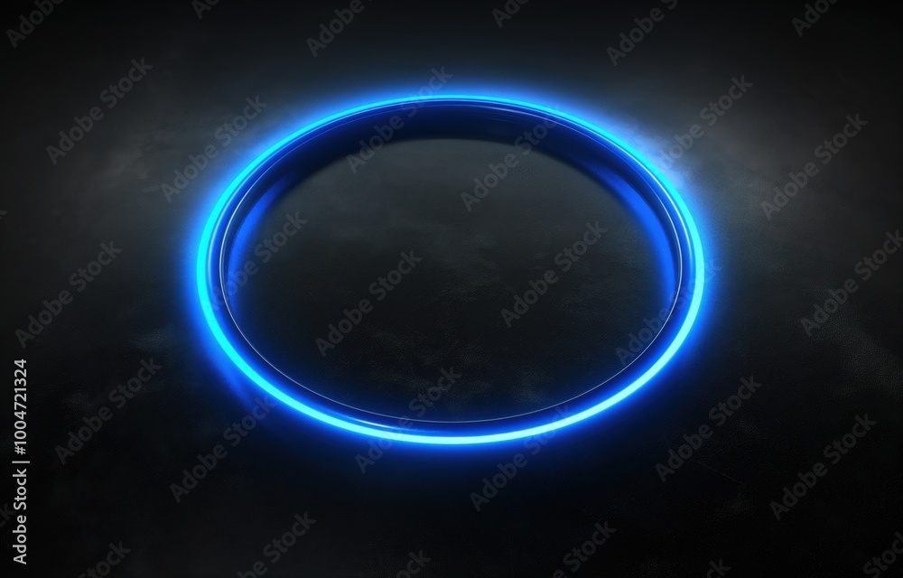 Canvas Prints blue circle with a dark background. the blue circle is the main focus of the image