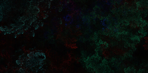Abstract Watercolor dark green and red grunge background painting. Aquamarine and green abstract Glowing fractal digital art design vector design. Abstract Black and Green Grunge background.