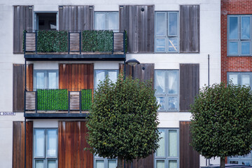 New aparments building construction site in england uk.