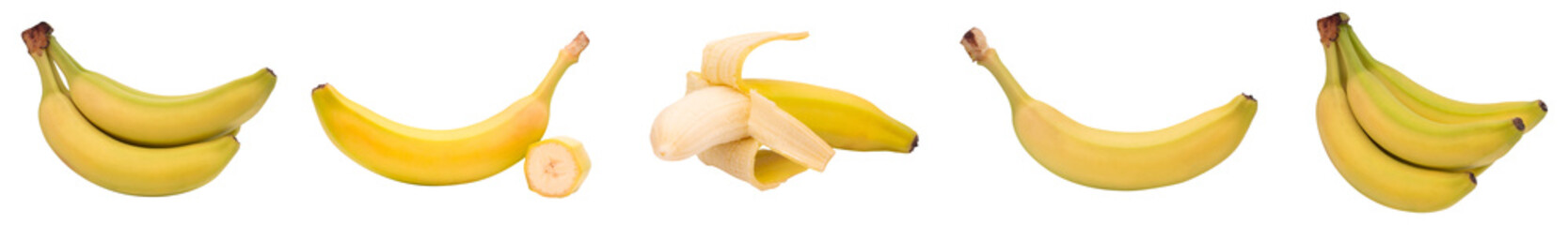 banan na przezroczystym tle, png, banan ze skórką - zestaw 5 bananów © Klaudia Baran