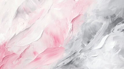 Abstract pink and gray brushstrokes, contemporary