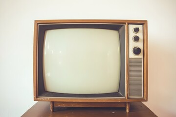 Vintage wooden television set with retro design
