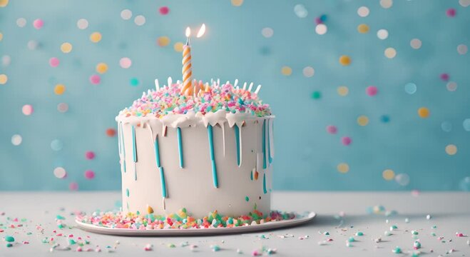 birthday cake with candles