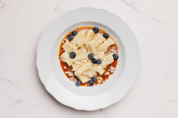 Healthy hearty breakfast with berries