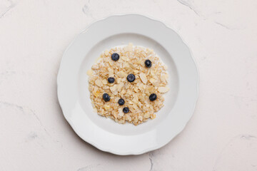 Healthy hearty breakfast with berries