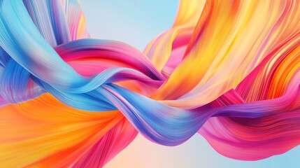 Fototapeta premium Abstract colorful flowing ribbons, dynamic motion
