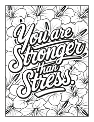 Stress Relief Motivational Coloring Pages