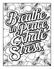 Stress Relief Motivational Coloring Pages