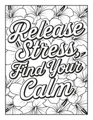 Stress Relief Motivational Coloring Pages